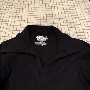 Big Bud press LONG SLEEVE FISHERMAN POLO - BASIC BLACK size large